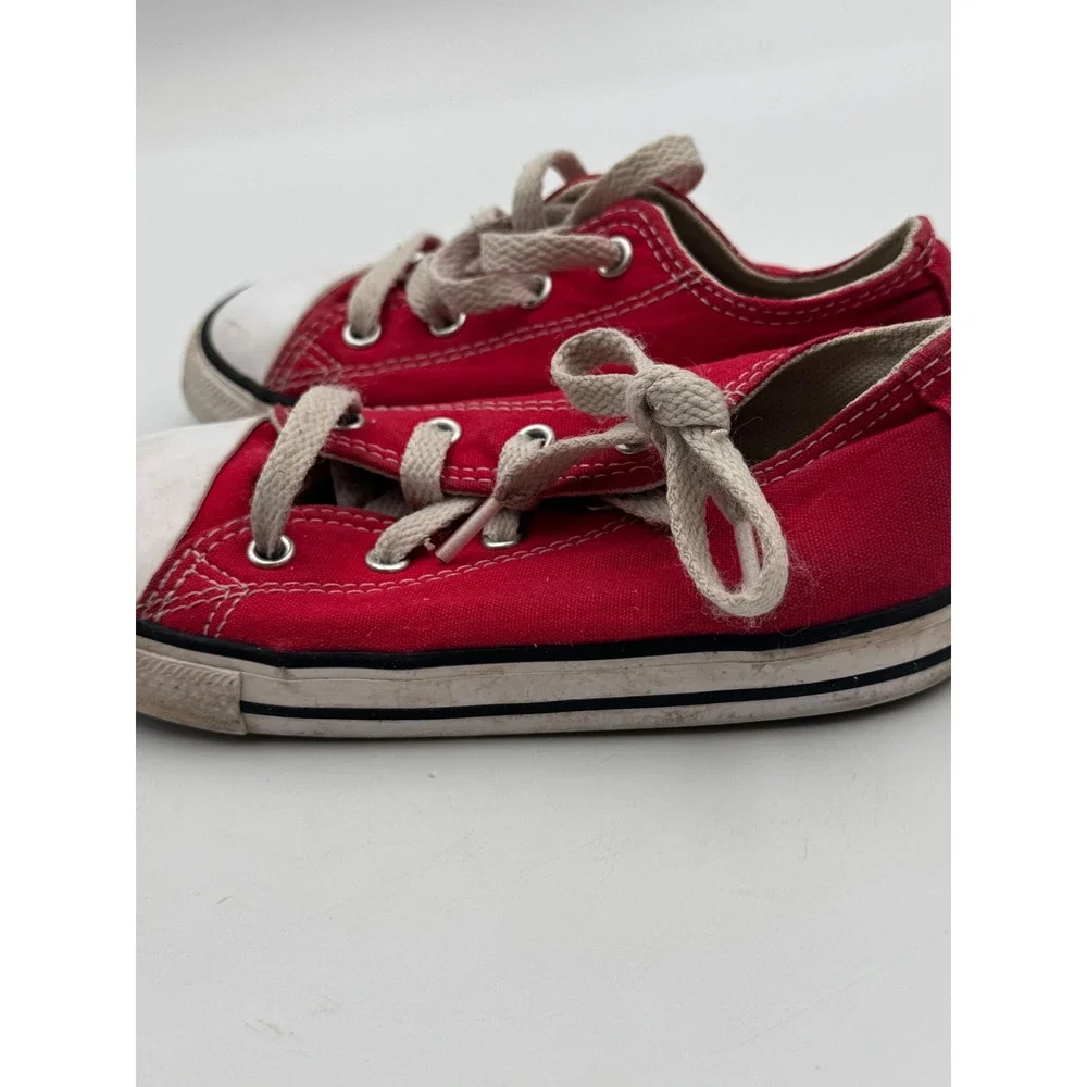 Converse Chuck Taylor All Star Low Top Red Canvas Infant Sneakers Size 10 7J236